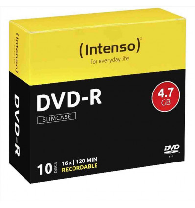 DVD-R 4.7 GB - 16X - SLIM CASE 10PZ.