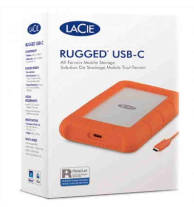 4TB LACIE RUGGED HDD USB-C