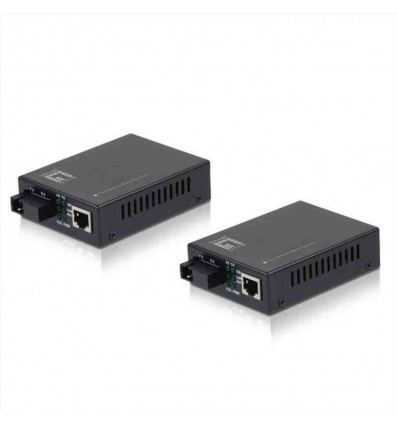 LEVELONE FVT-2202 - SET DI MEDIA CONVERTER Fast Ethernet da RJ45 a SC BIDI, FIBRA MONOMODALE, 20km