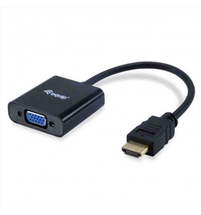 EQUIP - ADATTATORE da HDMI a VGA (HD15) M F con Audio Extra USB Power Cable