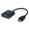 EQUIP - ADATTATORE da HDMI a VGA (HD15) M F con Audio Extra USB Power Cable