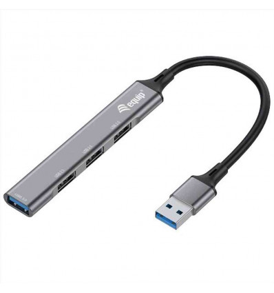 EQUIP - HUB 4-PORTE (1x USB 3.2 Gen 1 + 3x USB 2.0), Alluminio