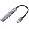 EQUIP - HUB 4-PORTE (1x USB 3.2 Gen 1 + 3x USB 2.0), Alluminio