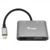 EQUIP - ADATTATORE USB-C 5 in 1, HDMI 4K 30Hz, VGA, USB-C PD 100W, USB 3.0, AUX
