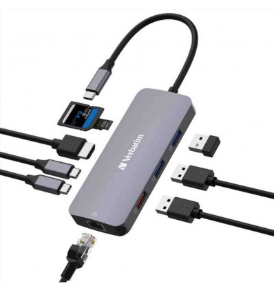 USB C Pro MULTIPORT HUB 9 IN 1 HDMI 4K