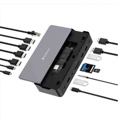 USB C Multip 15 IN 1 HDMI con SLOT SSD 8K PD80W