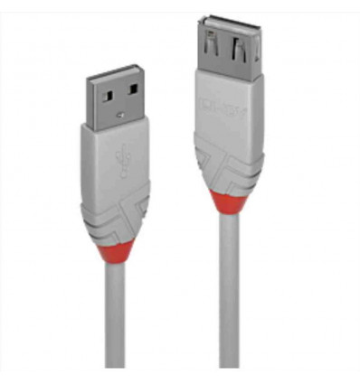 Prolunga USB 2.0 Tipo A Anthra Line, Grigio, 1m