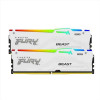 64GB (2x32GB) DDR5 5200MT s CL40 FURY Beast White RGB XMP