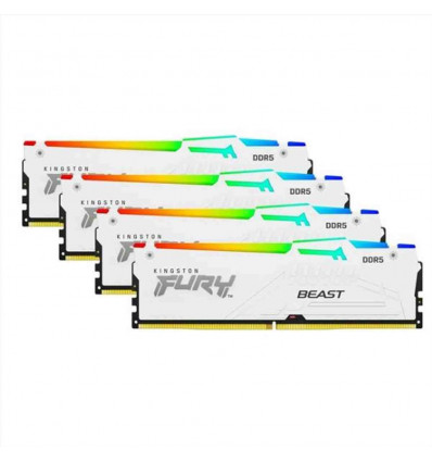 64GB 5200MT s DDR5 CL40 DIMM (Kit of 4) FURY Beast White RGB XMP
