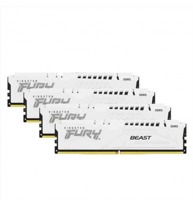128GB 5200MT s DDR5 CL40 DIMM (Kit of 4) FURY Beast White XMP