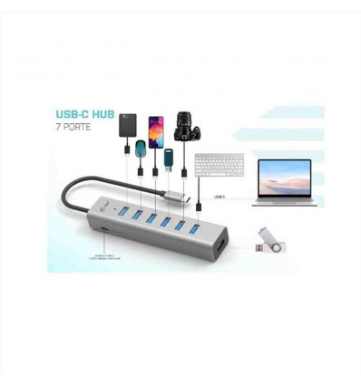 USB-C Charging Metal HUB 7 Port