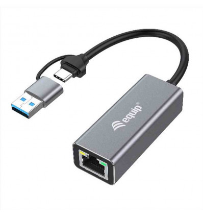 EQUIP - ADATTATORE DI RETE da USB-C a 2.5 GIGABIT (USB-C+A)