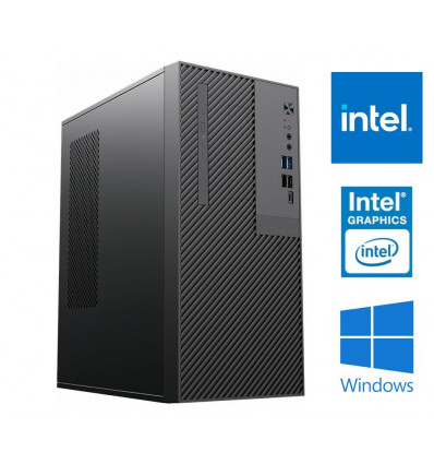 INFOBIT Desktop Tower Neptune Nero - Intel i3-14100 - 8GB - DDR4 H610 - SSD 256GB - Windows 11 Pro