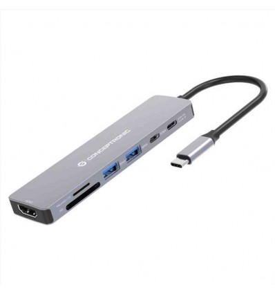 DOCKING STATION 7-IN-1 USB 3.2 GEN.1 - 4K60Hz HDMI, USB-A 5Gbps x 2, USB-C 5Gbps, SD, TF/MicroSD, 100W USB PD